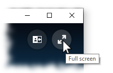 Instructions for full-screen in Skype for Business